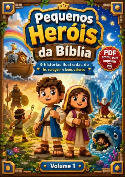 Capa do material Pequenos Heróis da Bíblia